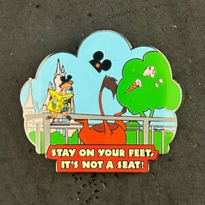 Disney's Wild About Safety 2003 Stay On Your Feet, It's Not A Seat Pin 22562